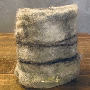 Matana handmade felted candle holder